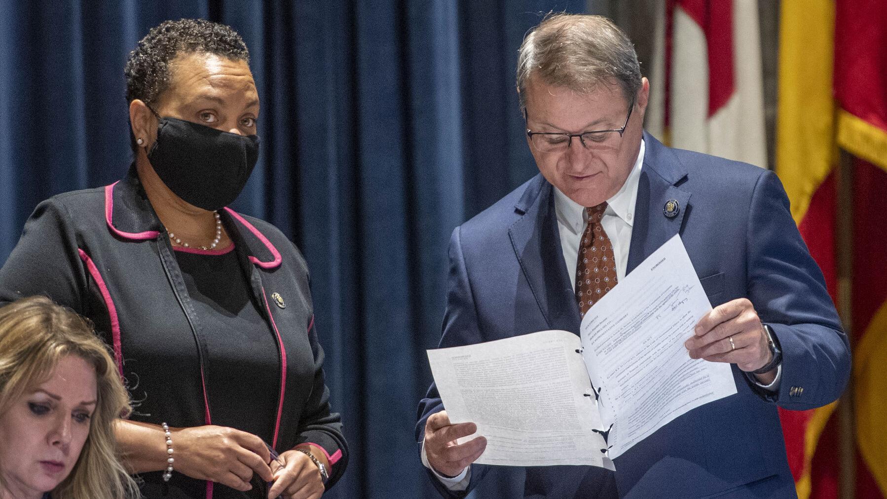 Senators Gary Carter and Karen Carter Peterson engaged in a testy debate over redistricting. Here's who won